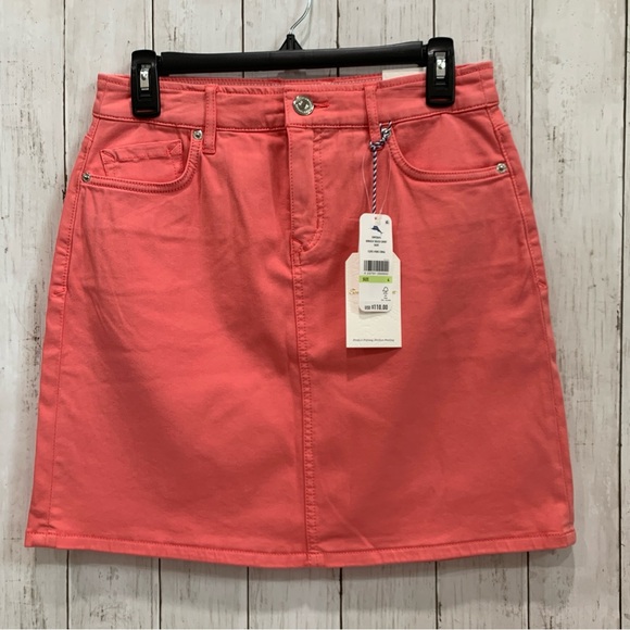 Tommy Bahama Boracay Beach Short Mini Skirt Women's Size 4 Pure Coral NWT $110 - Picture 1 of 12